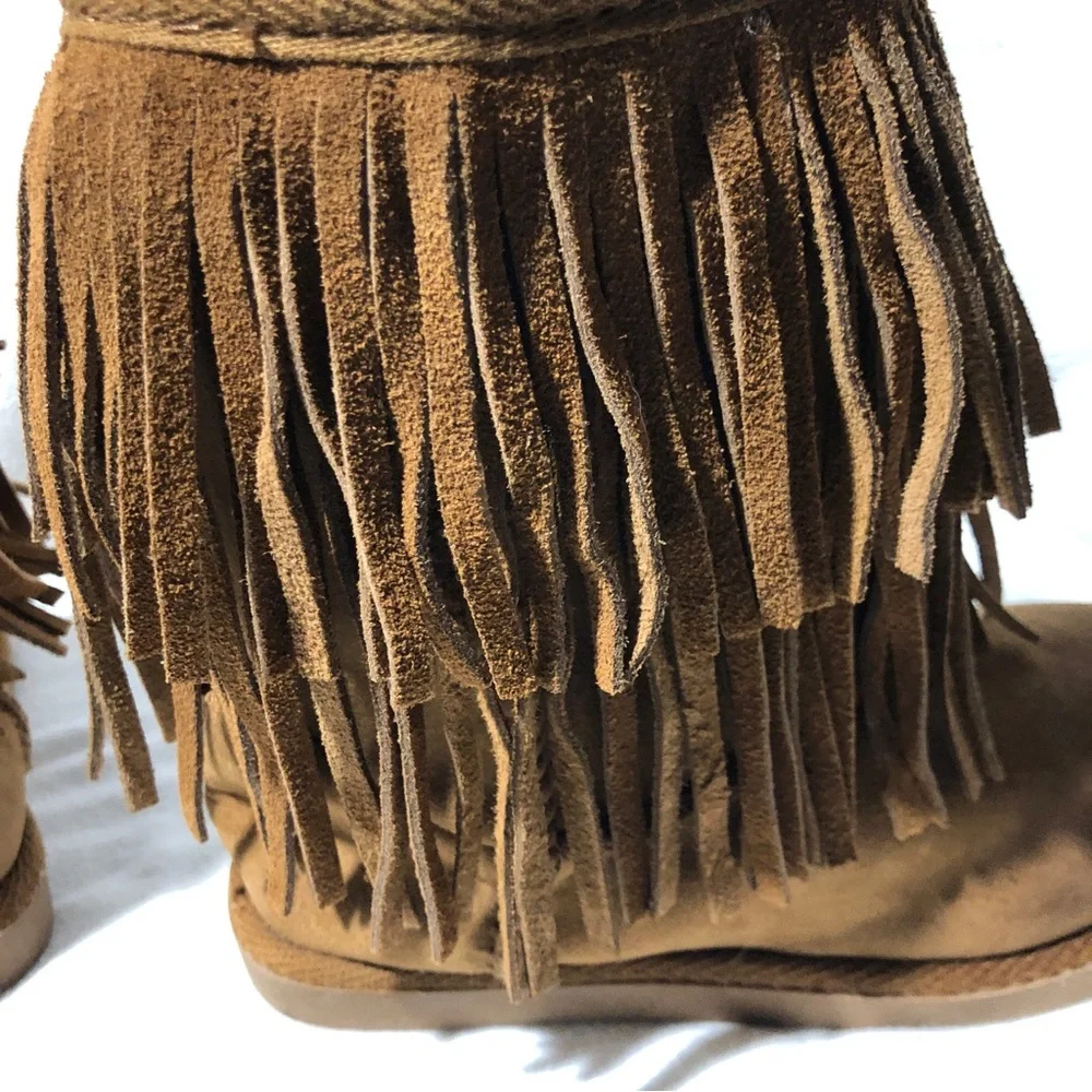 Justice Fringe Moccasin Girls Boots